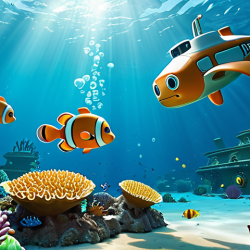 **Prompt 1: Undersea Exploration with the Octonauts**
    The Octonauts team, including Captain Barnacles, Kwazii, Peso, Dashi, Shellington, Tweak, and Dr. Inkling, fully clothed in their signature uniforms, are expertly piloting their iconic GUP-A submersible through a vibrant, colorful coral reef. The undersea environment is bustling with diverse and friendly marine creatures like schools of tropical fish, graceful sea turtles, and glowing jellyfish. Soft, ethereal sunlight filters down from the ocean surface, illuminating the clear blue water. The team members are actively engaged in exploration, observing the marine life with curiosity and working together seamlessly. This image embodies adventure, teamwork, and scientific discovery. High-resolution, professional animation style, crisp details, bright and dynamic lighting, perfect anatomy, correct proportions, natural pose, well-formed hands, proper finger count, natural body proportions, safe for work, appropriate content, fully clothed, family-friendly.