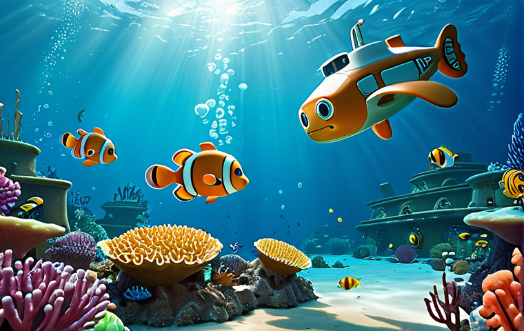 **Prompt 1: Undersea Exploration with the Octonauts**
    The Octonauts team, including Captain Barnacles, Kwazii, Peso, Dashi, Shellington, Tweak, and Dr. Inkling, fully clothed in their signature uniforms, are expertly piloting their iconic GUP-A submersible through a vibrant, colorful coral reef. The undersea environment is bustling with diverse and friendly marine creatures like schools of tropical fish, graceful sea turtles, and glowing jellyfish. Soft, ethereal sunlight filters down from the ocean surface, illuminating the clear blue water. The team members are actively engaged in exploration, observing the marine life with curiosity and working together seamlessly. This image embodies adventure, teamwork, and scientific discovery. High-resolution, professional animation style, crisp details, bright and dynamic lighting, perfect anatomy, correct proportions, natural pose, well-formed hands, proper finger count, natural body proportions, safe for work, appropriate content, fully clothed, family-friendly.